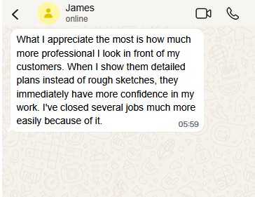Message about looking professional in front of clients